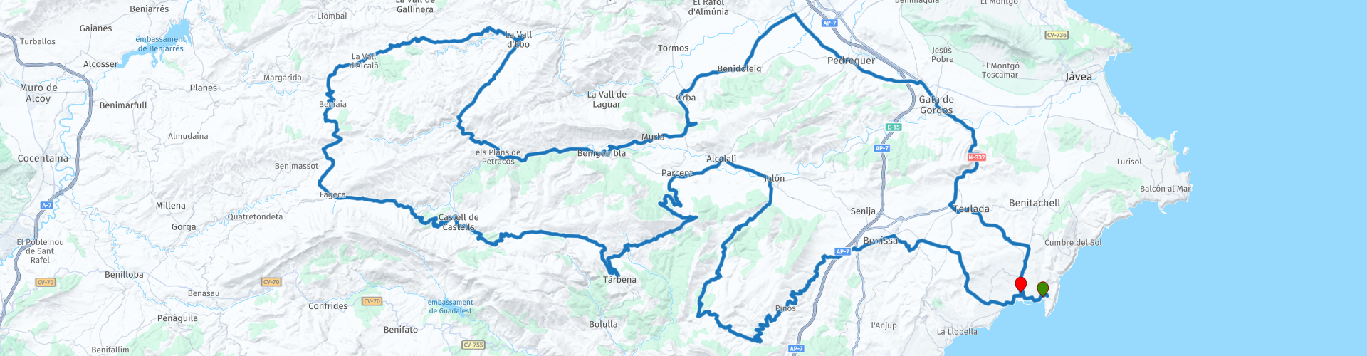 Marina Alta From Moraira The Largest Verified Route Archive Thanks To Marina Alta From Moraira The Largest Verified Route Archive Thanks To