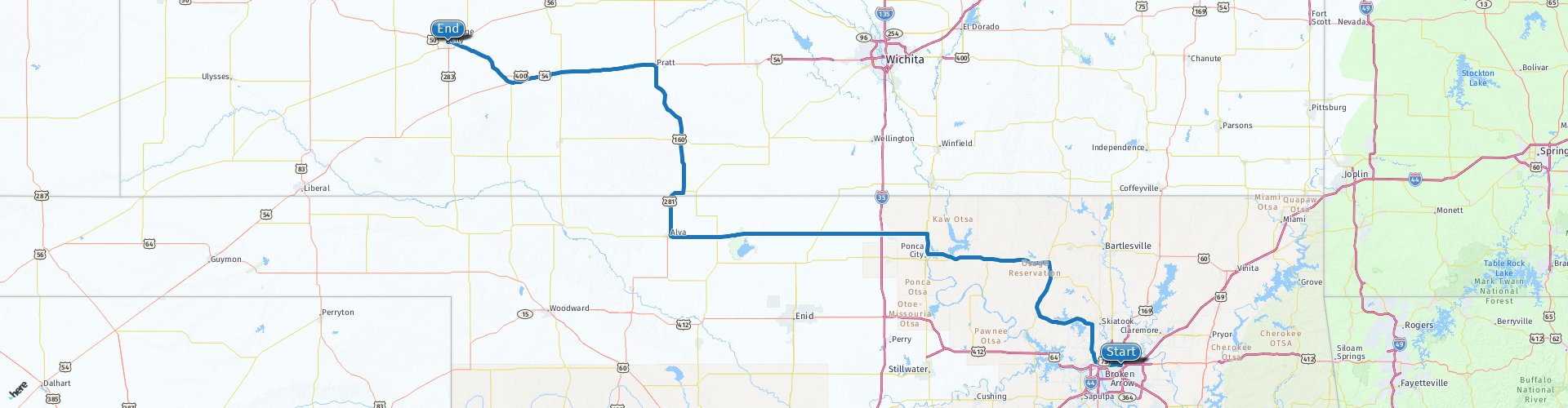 program Nyttig lindring Tulsa to Dodge City | The largest verified route archive thanks to MyRoute-app  RouteXperts